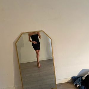 Black galaxy glittery strapless stress